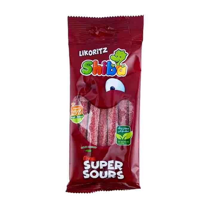 پاستیل شیبا مدل (likoritz) با طعم آلبالو 90 گرمی